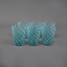 Impilabile Torchon Aqua Pastel Stripe Twisted Drinking Glass Set