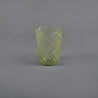 Impilabile Torchon Lime Green Stripe Twisted Drinking Glass Set