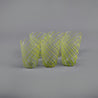 Impilabile Torchon Lime Green Stripe Twisted Drinking Glass Set