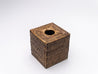 Dark Brown Square Rattan Tissue Box