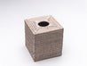 White Washed Square Rattan Tissue Box