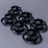 Black Leaves Turkish Coffee Set