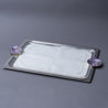 Purple Glass Rectangular Tray