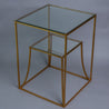 Gold Foil Metal & Glass Table